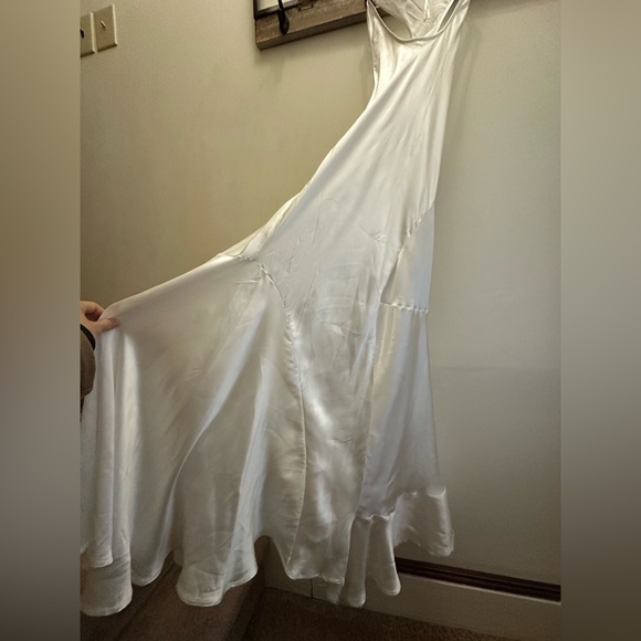 Anthropologie Seamed Silk Midi Dress L - Picture 13 of 13